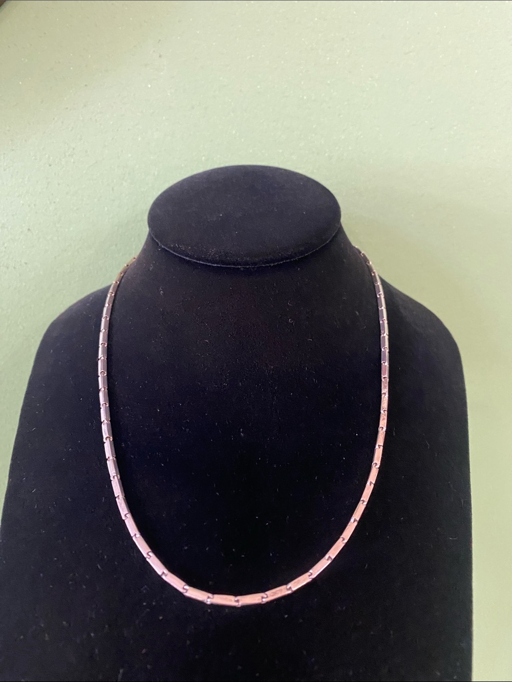925 Sterling Silver Bar Link Necklace - Modern Geometric Link Chain- 24 inches
